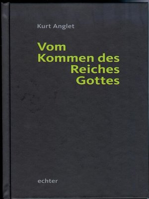 cover image of Vom Kommen des Reiches Gottes